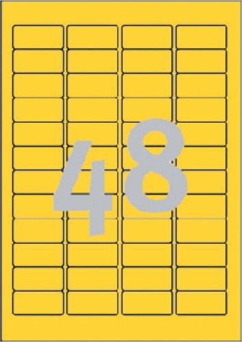 Etiket Avery L6041-20 45.7x21.2mm geel 960st 20 Vel-2