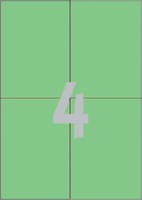 Etiket AZ 3458 105x148mm A6 groen 400stuks 100 Vel-2
