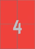 Etiket Avery 3456 105x148mm A6 rood 400st 100 Vel-2