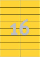 Etiket AZ 3455 105x37mm geel 1600stuks 100 Vel-2