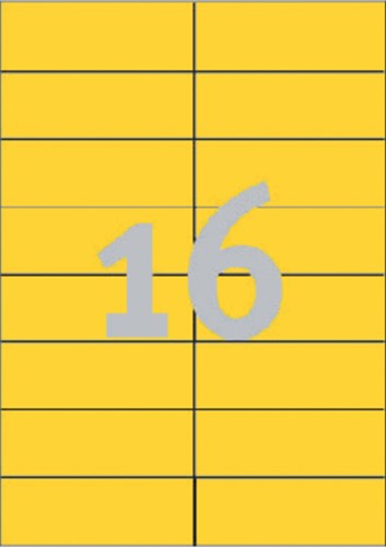 Etiket AZ 3455 105x37mm geel 1600stuks 100 Vel-2