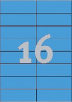Etiket AZ 3453 105x37mm blauw 1600stuks 100 Vel-2