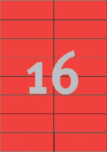 Etiket AZ 3452 105x37mm rood 1600stuks 100 Vel-2