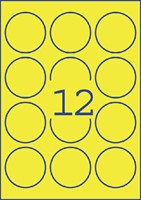 Etiket Avery L7670-25 63.5mm rond geel 300stuks 25 Vel-2