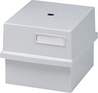 Kaartenbak Exacompta A6 kort kunststof grijs 1 Stuk