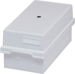 Kaartenbak Exacompta A6 lang kunststof grijs 1 Stuk