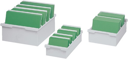 Kaartenbak Exacompta A6 trog kunststof grijs 1 Stuk-2