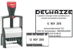 Zelfinktende woord-/datumstempels