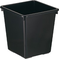 Papierbak kunststof vierkant taps 36cm hoog zwart 1 Stuk
