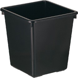 Papierbak kunststof vierkant taps 31cm hoog zwart 1 Stuk