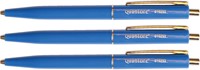 Balpen Quantore drukknop en metalen clip blauw 1 Stuk