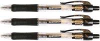 Gelschrijver Quantore grip drukknop 0.7mm zwart 1 Stuk-3