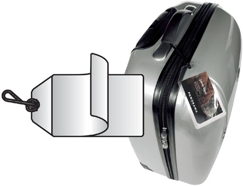 Label bagage Djois 3L 11120 72x123mm nylon tr 10st 10 Stuk