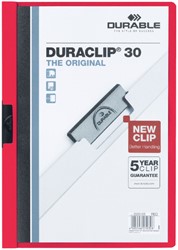 Klemmap Durable Duraclip A4 3mm 30v rd 1 Stuk