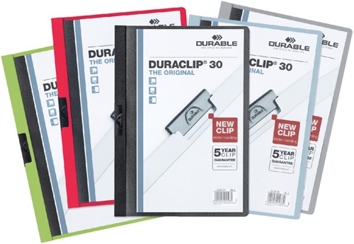 Klemmap Durable Duraclip A4 3mm 30v ass 1 Stuk