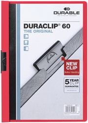 Klemmap Durable Duraclip A4 6mm 60v rd 1 Stuk