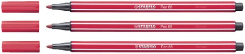 Viltstift STABILO Pen 68/50 M donkerrood 1 Stuk
