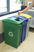 Afvalbak Rubbermaid Slim Jim Vented 87L grijs 1 Stuk-1