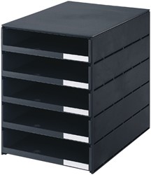 Ladenbox Styroval 5 laden open zwart 1 Stuk