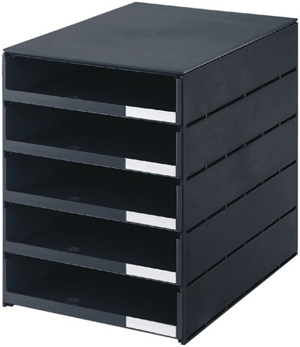 Ladenbox Styroval 5 laden open zwart 1 Stuk