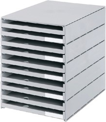 Ladenbox Styroval 10 laden grijs open 1 Stuk