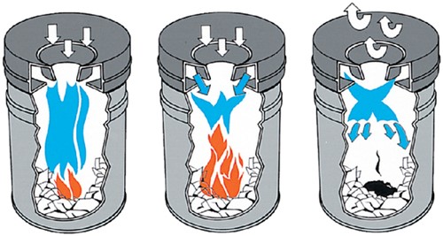 Papierbak met vlamdover Vepabins 15liter 26cm grijs-3