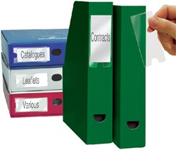 Etikethouder Djois 35x75mm zelfklevend tr 12st 12 Stuk