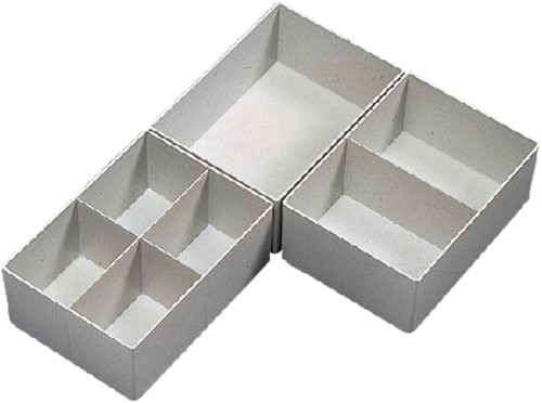 Inzetbak Djois hoog 70x122x168mm 2-vaks gs 1 Stuk-2