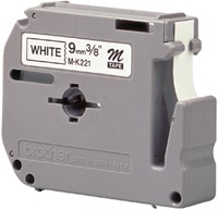 Labeltape Brother Ptouch MK221BZ 9mm wit 1 Stuk-2