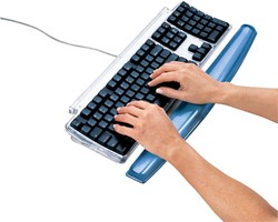 Polssteun toetsenbord Fellowes Crystals gel tr bl 1 Stuk