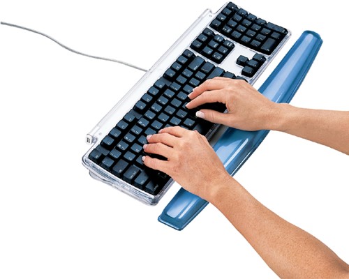 Polssteun toetsenbord Fellowes Crystals gel tr bl 1 Stuk