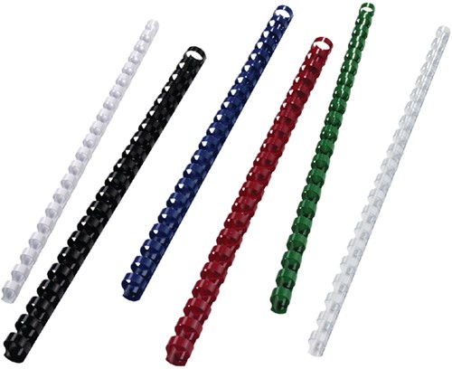 Bindrug GBC 12mm 21rings A4 wit 100 stuks-3