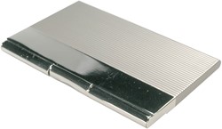 Visitekaartdoos metaal chrome 1 Stuk