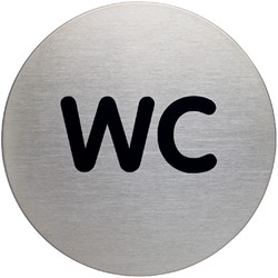 Infobord pictogram Durable wc rond 83mm 1 Stuk