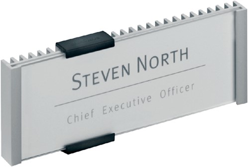 Deurbordje Durable 149x52mm metaal zilver 1 Stuk