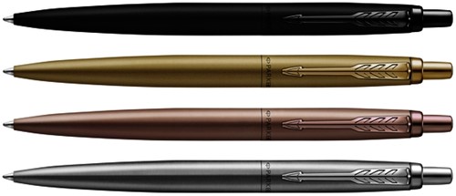 Balpen Parker Jotter XL Monochrome stainless steel M blister à 1 stuk-3