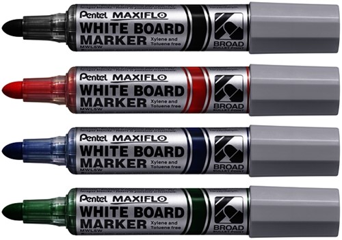 Whiteboardmarker Pentel MWL5M 3mm zwart 1 Stuk-3