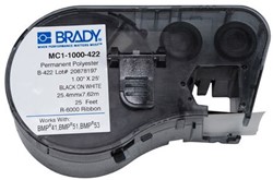 BRADY TAPE 25,40MM ZWART OP WIT BMP41/51/53