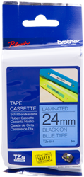 LETTERTAPE BROTHER TZE-551 24MMX8M BLAUW/ZWART 1 Stuk