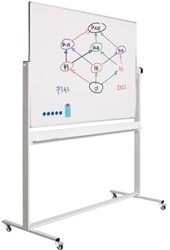 WHITEBOARD KANTELBAAR SMIT VISUAL SOLID EMAIILESTAAL 100 X 150CM 1 STUK