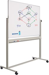 WHITEBOARD KANTELBAAR SMIT VISUAL SOLID EMAIILESTAAL 120 X 150CM 1 STUK