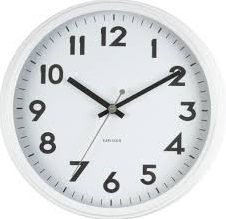 KARLSSON WANDKLOK BADGE - WIT