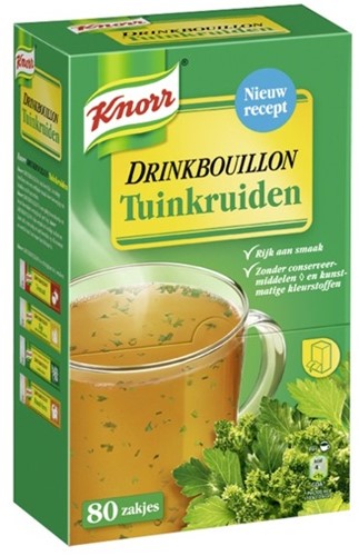 KNORR DRINKBOUILLON TUINKRUIDEN DS 80 ST