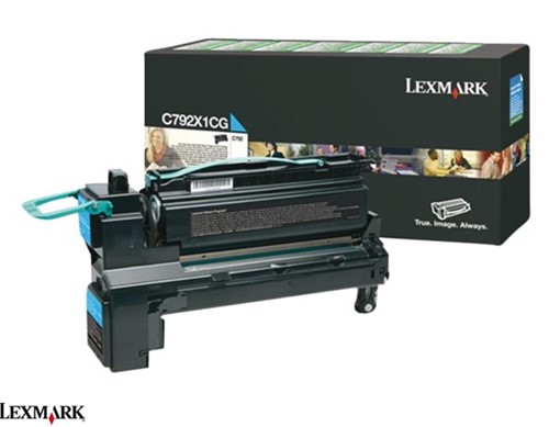 TONERCARTRIDGE LEXMARK C792X1CG (C792) CYAAN HOGE CAPACITEIT 1 STUK
