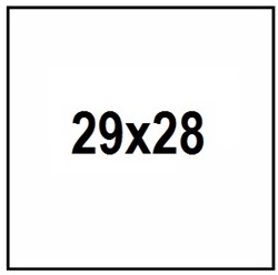 PRIJSETIKET 29 x28MM WIT PERMANENT ROL Á 700 ETIKETTEN