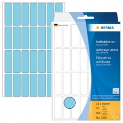 ETIKET HERMA 2363 13X40MM BLAUW DOOS 896 ST. DOOS Á 896 STUKS