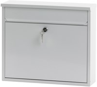 WANDBRIEVENBUS METAAL WIT 36X11X32CM 1 STUK