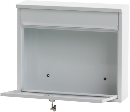 WANDBRIEVENBUS METAAL WIT 36X11X32CM 1 STUK-2