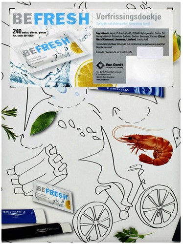 Verfrissingsdoekje van Oordt BeFresh citroen 240 Stuk-7