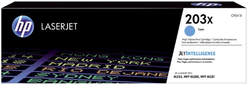 TONERCARTRIDGE HP 203X CF541X HC 2.5K CYAAN 1 STUK